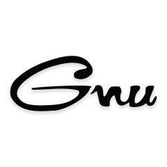 Gnu Script Diecut Sticker
